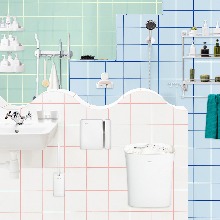 접착식 욕실 용품 선반 수건걸이 변기솔 양치컵 비누받침 화장지 케이스 비누 트레이 빨래바구니